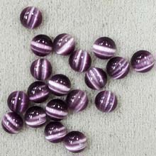 6MM ROUND CABOCHON CAT'S EYE PURPLE(20PCS/BAG)